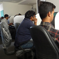 Employees at work